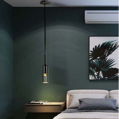 Sanna Modern Black Glass  Streamlined Pendant light/Wall Lamp