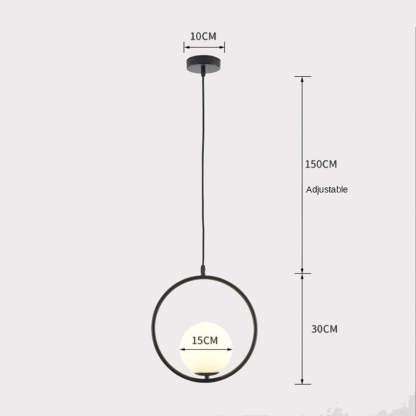 Valentina Modern Globe Metal/Glass Pendant Light, 3 Style
