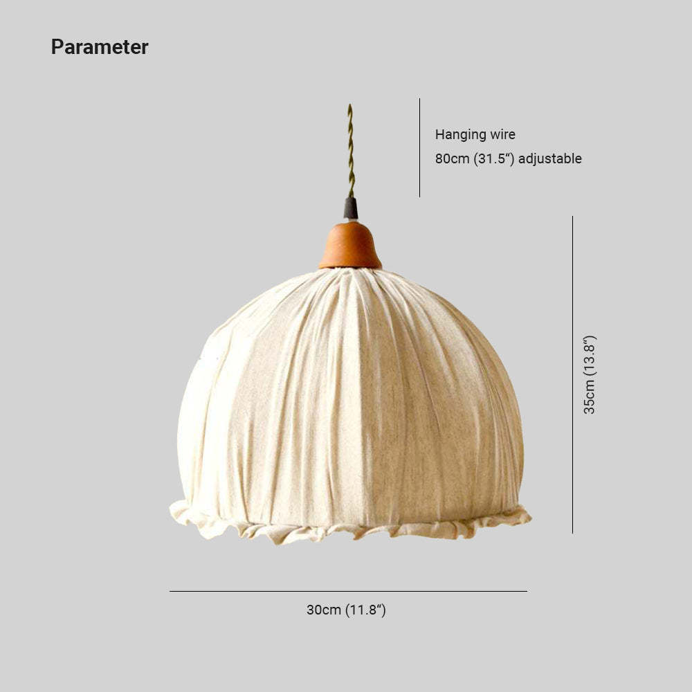 Nordic Vintage Pendant Light Beige, Fabric