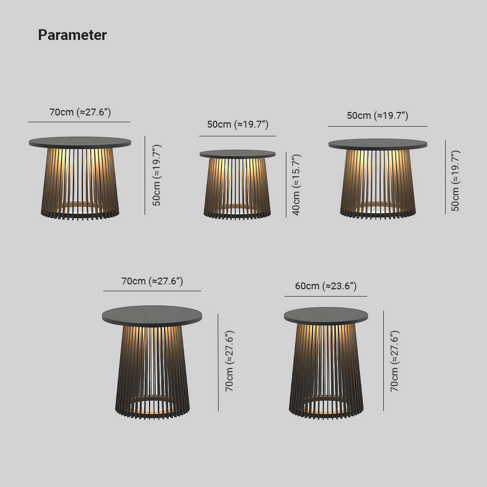 Orr Table Metal Rechargeable/Solar Metal&Acrylic Outdoor Floor Lamp