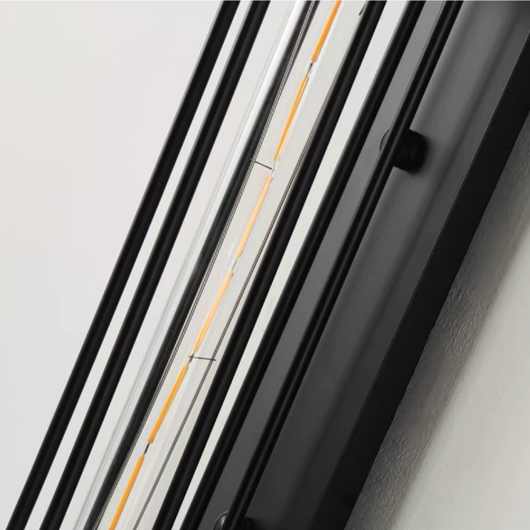Orr Industial Rectangular Metal Glass Wall Lamp