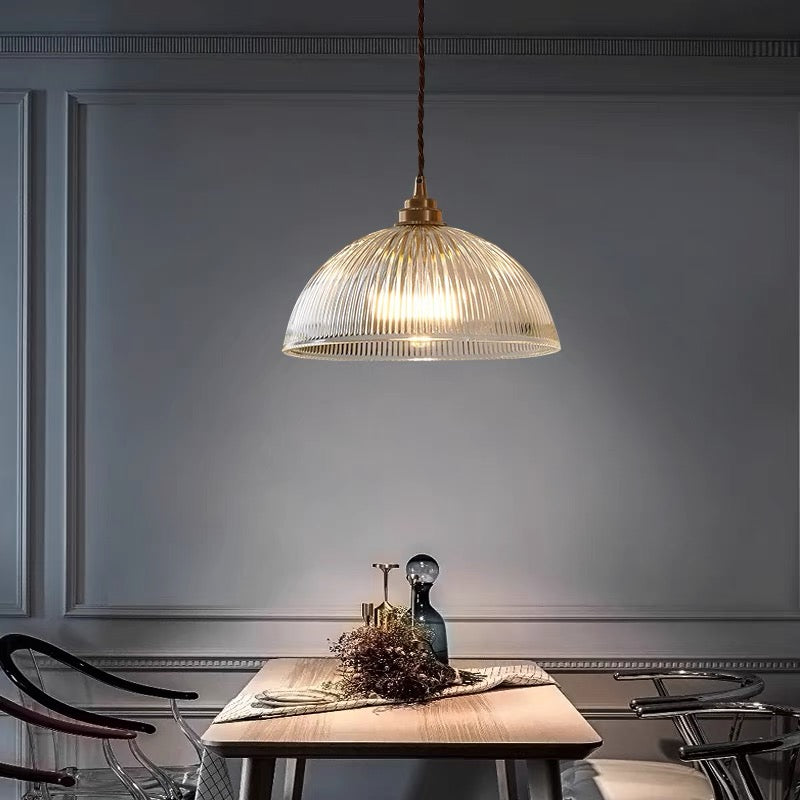 Glass Bowl Pendant Light for Dining Room, Alessio Style