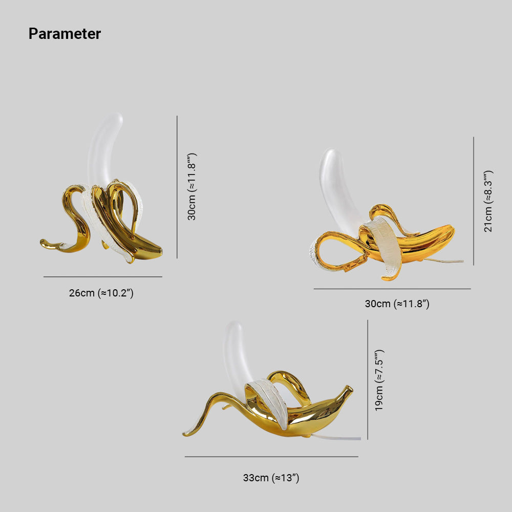 Celesta Banana Lamp - Product dimensions and size