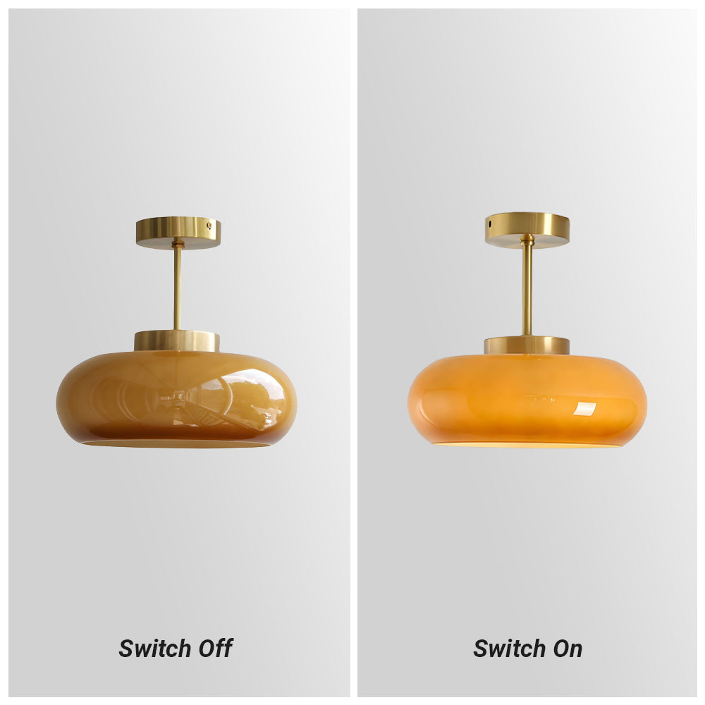 Sanna Modern Semi Flush Mount Ceiling Light, Round