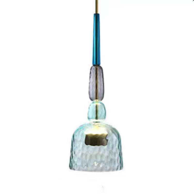 Hailie Modern Cup Glass Pendant Light, Colorful Bedroom, Living Room