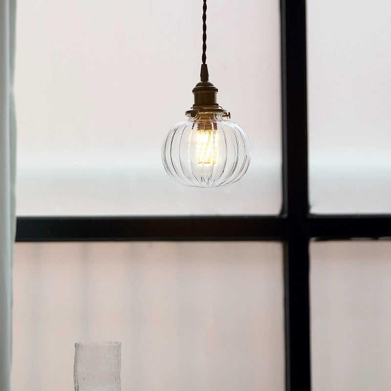 Hailie pendant light: retro glass lighting for bedroom
