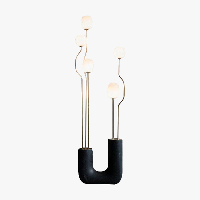 Russo Artistic Ball Glass Metal Floor Lamp