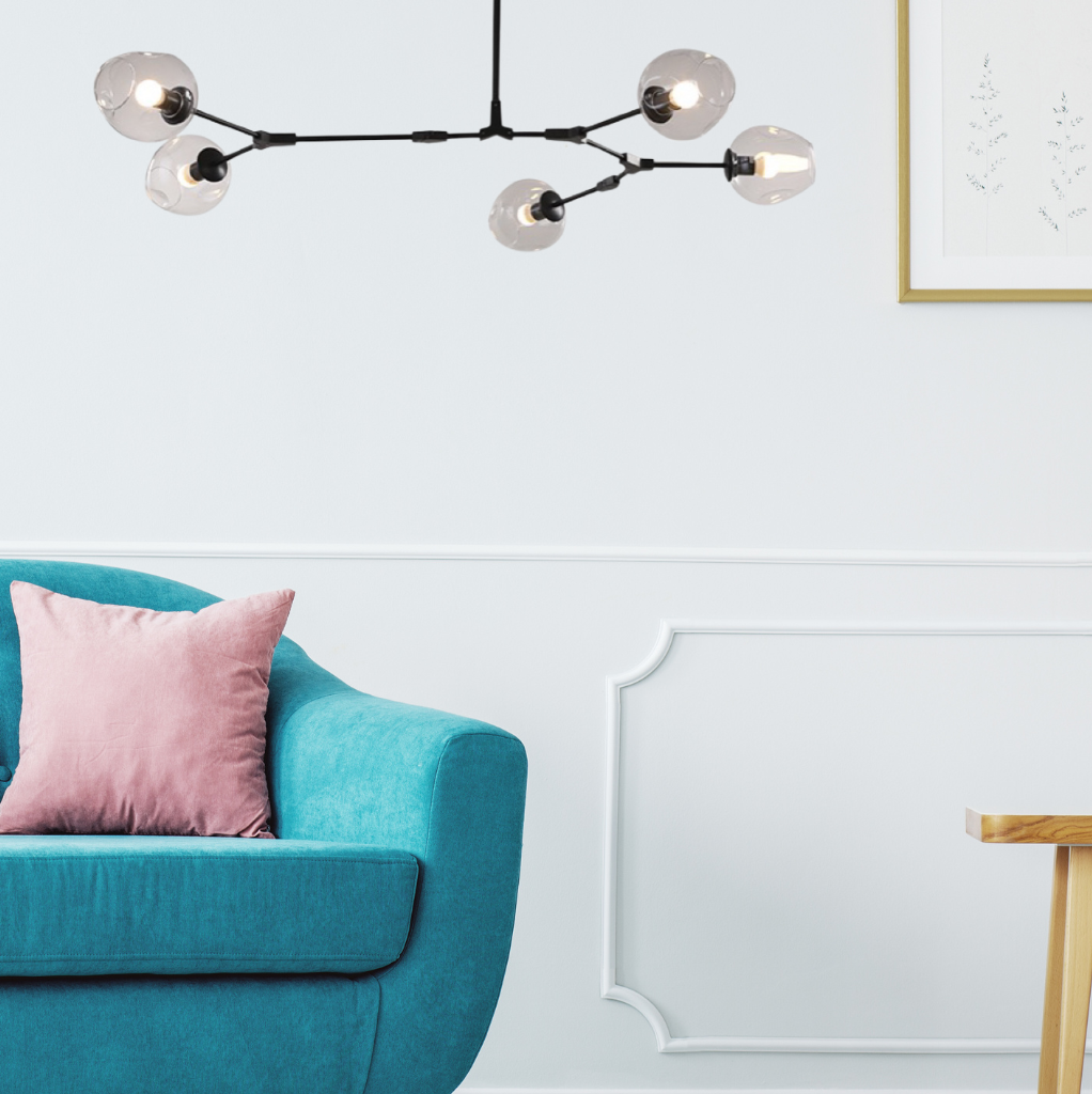 Valentina Nordic Modern Glass Pendant Light Clear Bubble