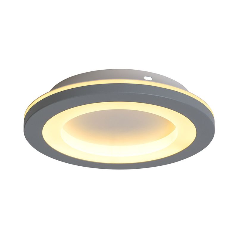 Quinn Modern Flower Metal Flush Mount Ceiling Light Gray