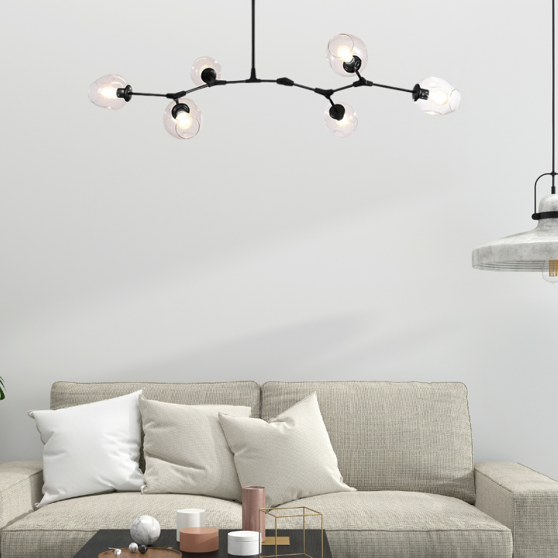 Valentina Nordic Modern Glass Pendant Light Clear Bubble