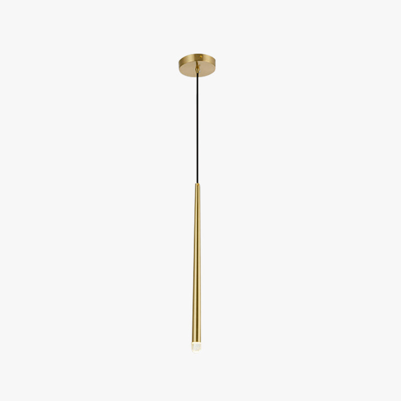 Carr Pendant Light Linear Modern, Metal, Gold, Living Rooms