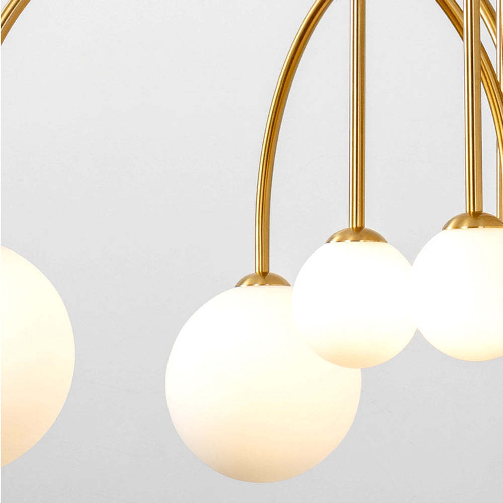 Avi Double Layer White Glass Pendant Light