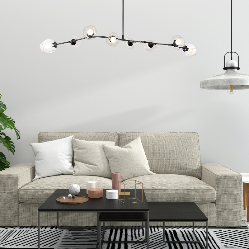 Valentina Nordic Modern Glass Pendant Light Clear Bubble