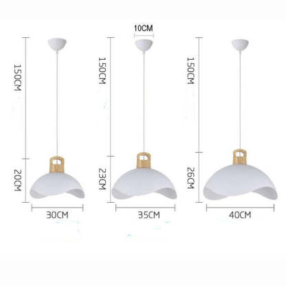 Morandi Colorful Shade Single Pendant Lights, Wood & Metal