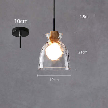 Levy Minimalist Geometric Glass Pendant Light, Dining Room