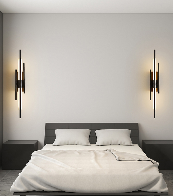 Modern Long Metal Acrylic Wall Light Bedroom Hallway Living Room