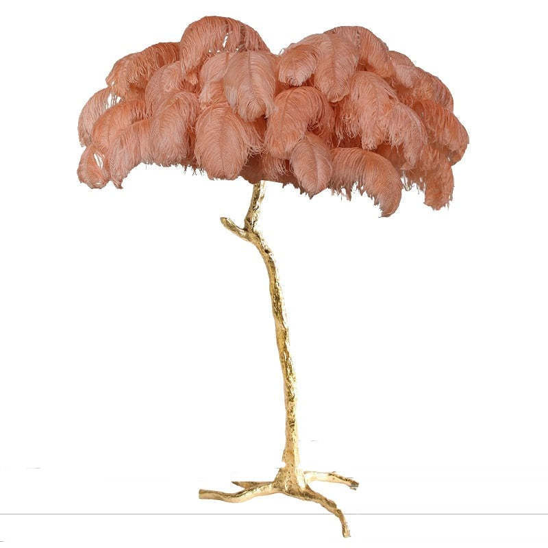 O'Moore Nordic Luxury Unique Ostrich Feather Floor Lamp/Table Lamp
