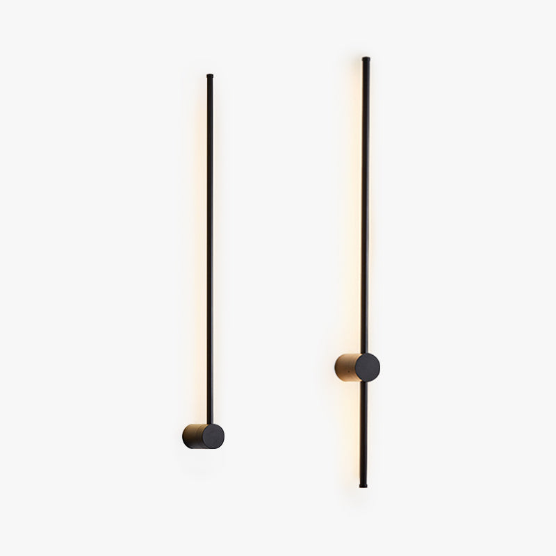 Edge Minimalist Rotatable Linear Outdoor Wall Lamp, Black