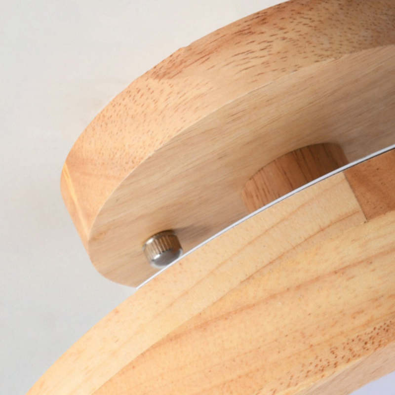 Quinn Round LED Flush Mount Ceiling Light Modern Wood/Acrylic