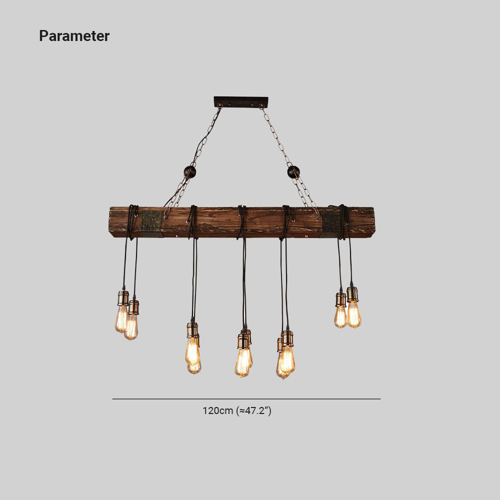 Alessio Retro Wood Pendant Light