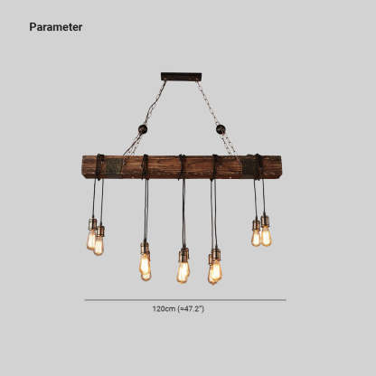 Alessio Retro Wood Pendant Light