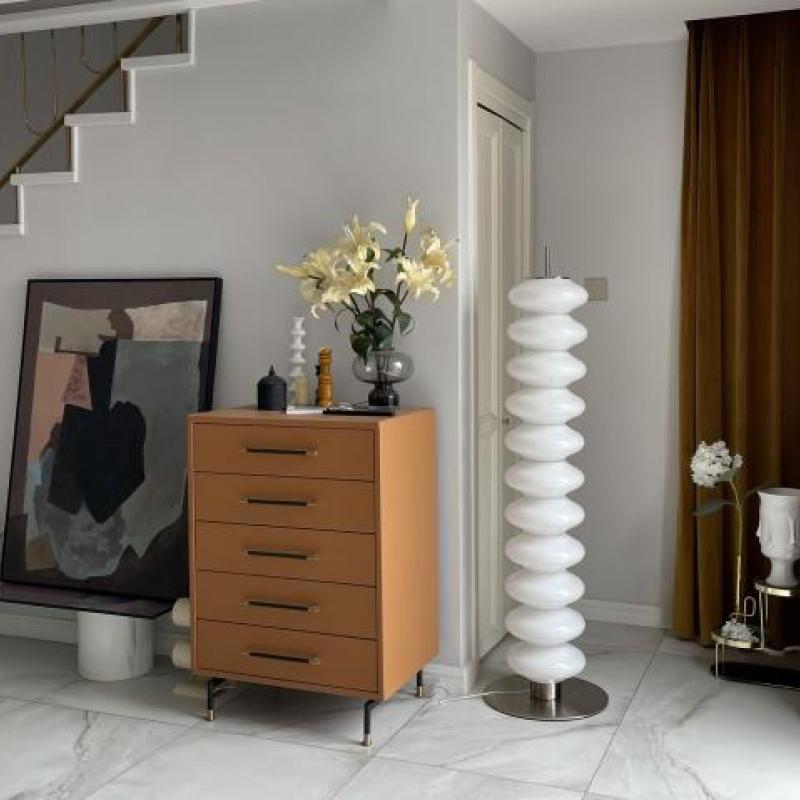 Salgado Modern Candy Metal Glass Floor Lamp Living Room