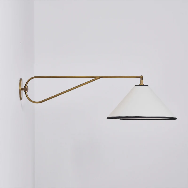 Alessio Vintage Classical Metal Fabric Wall Light Hallway Bedroom
