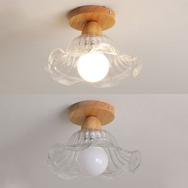 Sanna Nordic Minimalist Semi-Flush Mount Ceiling Light