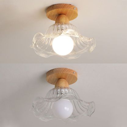 Sanna Nordic Minimalist Semi-Flush Mount Ceiling Light