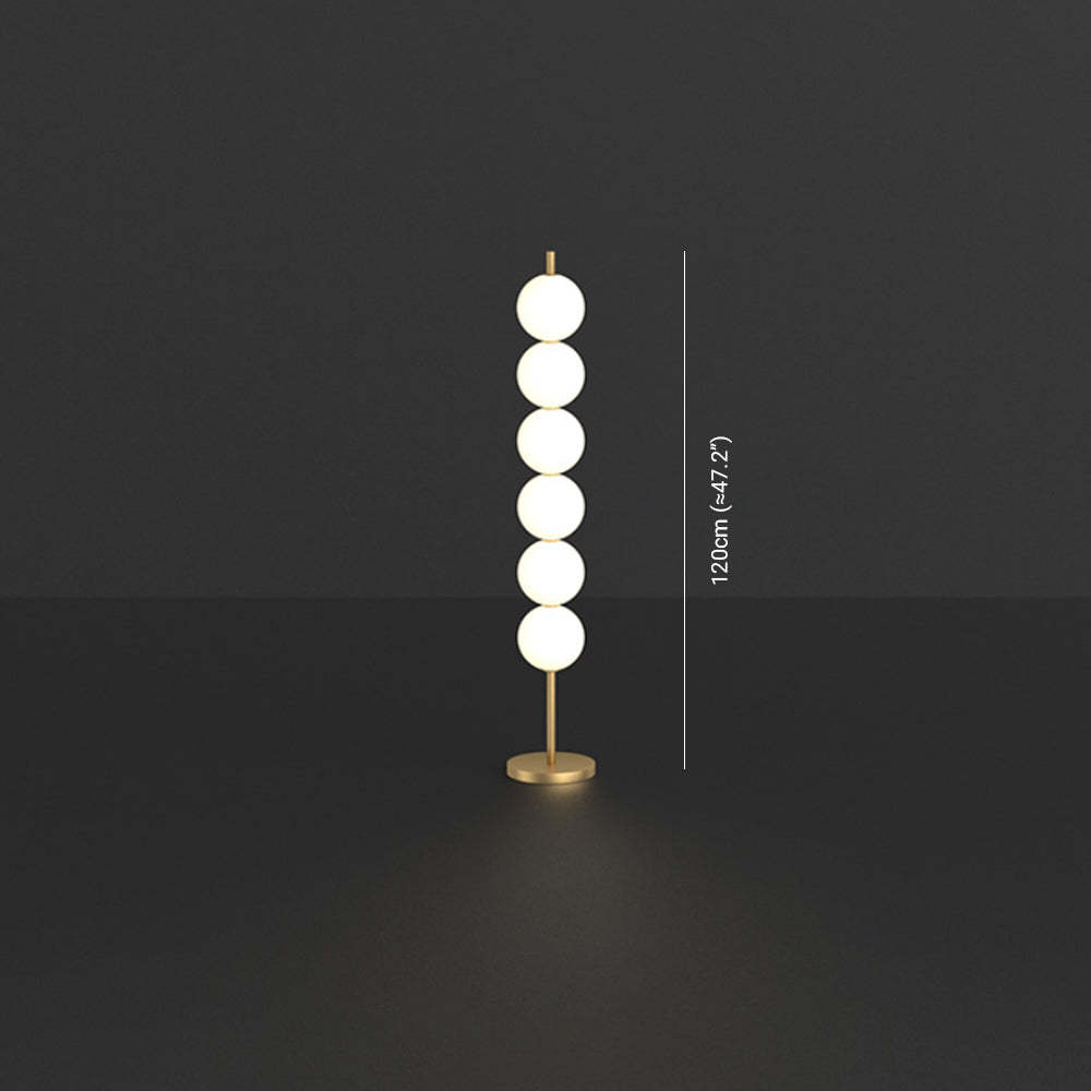 Valentina Modern Candy Acrylic/etal Floor Lamp, Brass