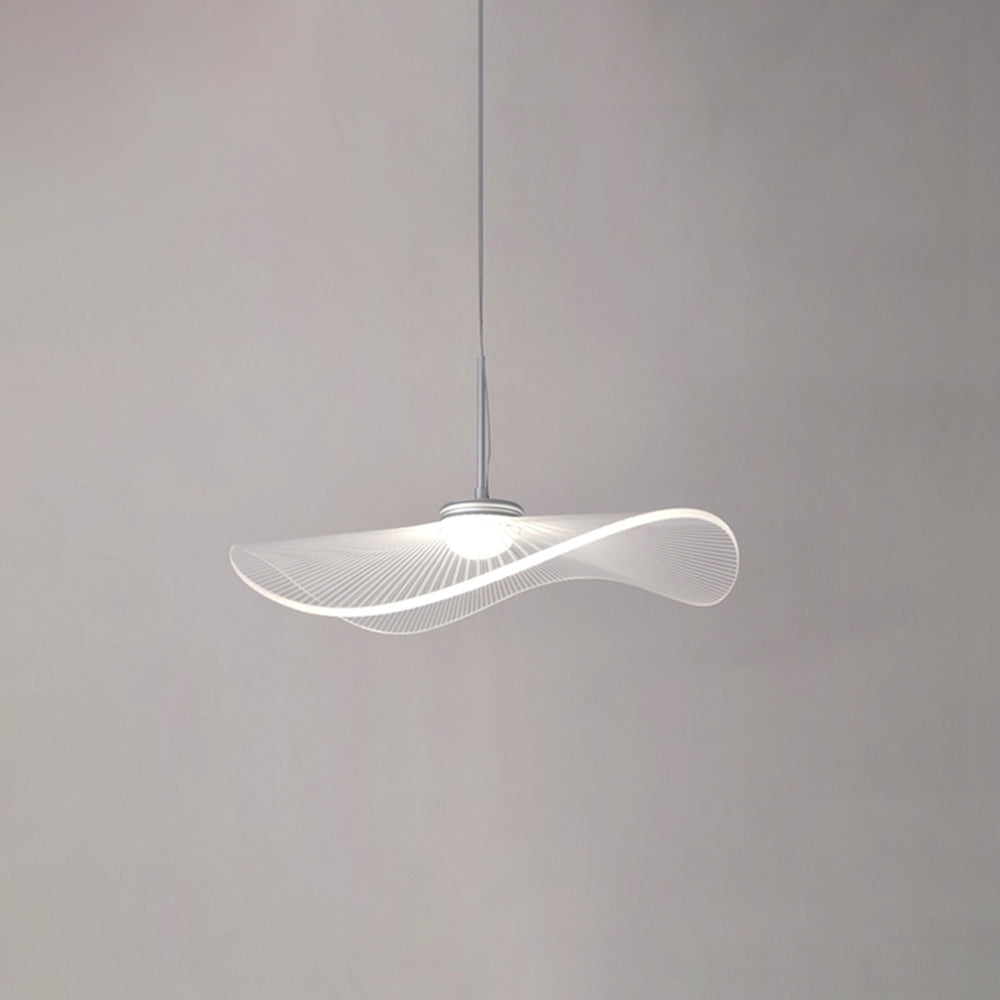 Carins Designer Lotus Leaf Shaped Metal Pendant Light,White