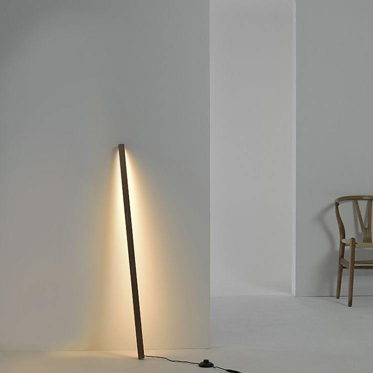 Ozawa Minimalist Linear Nature Wooden  Floor Lamp
