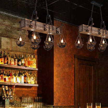 Bronze Austin pendant light in bar setting.