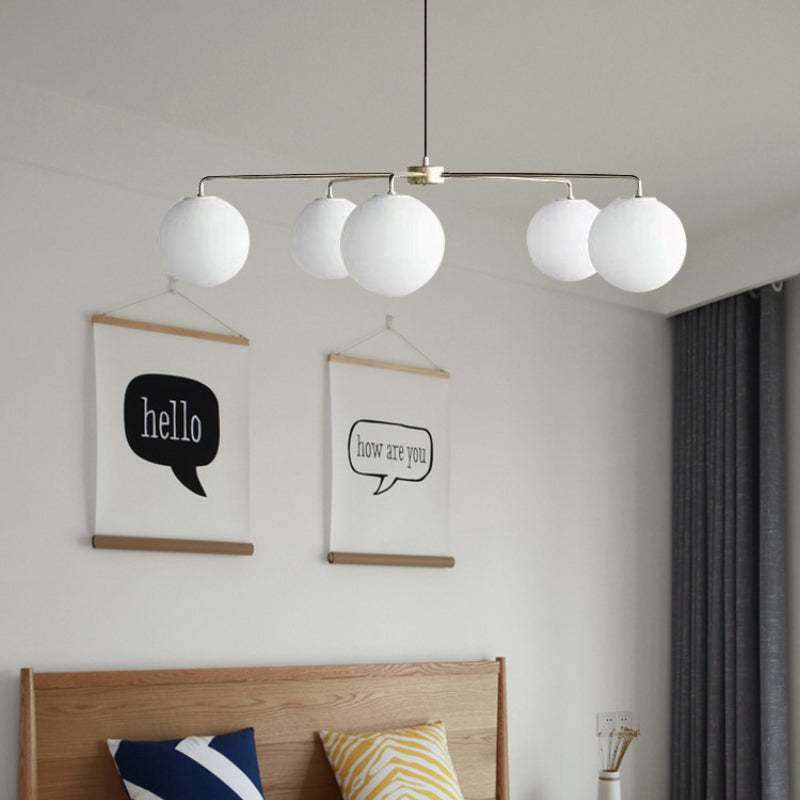 Modern Bubble Glass Metal Chandelier Bedroom Dining Room | Las Sola