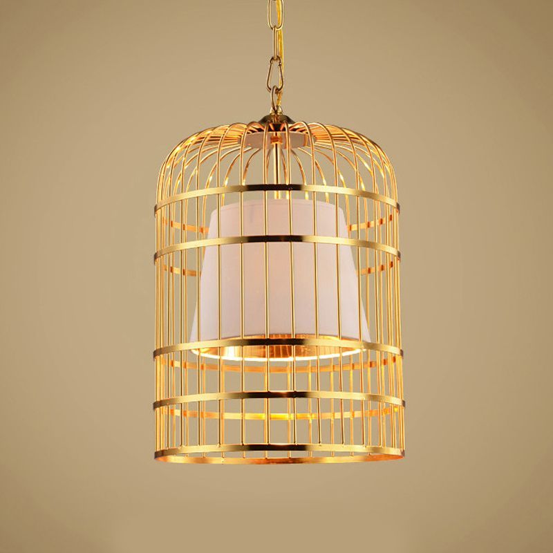 Gold Bird Cage Pendant Light, Alessio Vintage Lighting