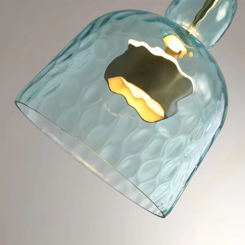 Hailie Modern Cup Glass Pendant Light, Colorful Bedroom, Living Room