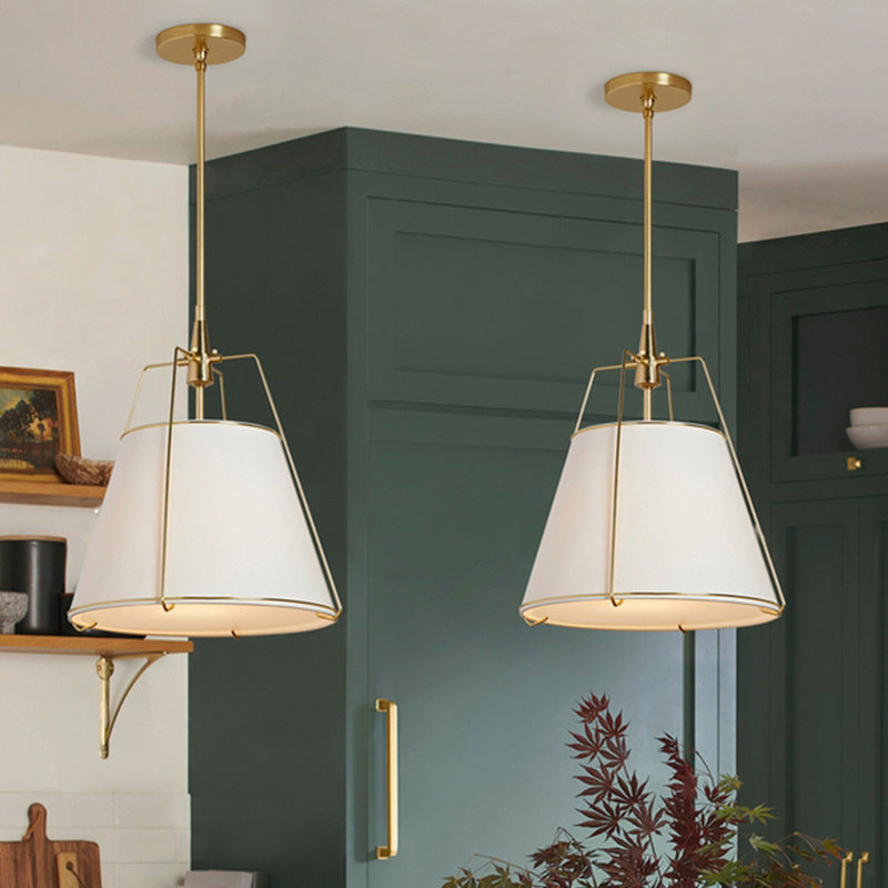 Renée Modern Conical Metal Fabric Pendant Light Dinging Room