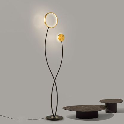 Louise Modern Wave Double Head Metal Acrylic Floor Lamp