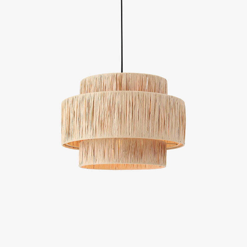 Muto Rustic Boho Rattan Pendant Light, 3 Style