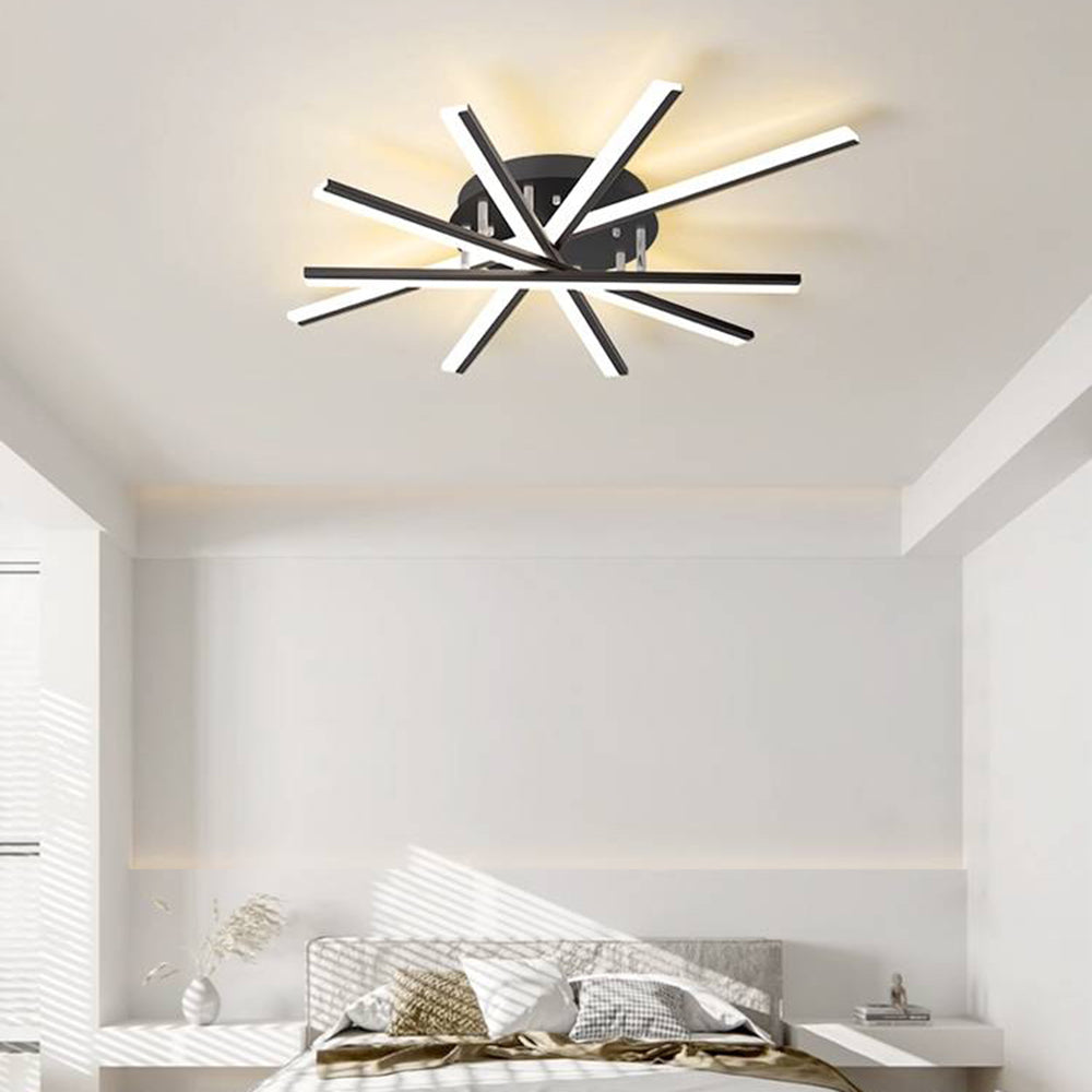 Quinn Linear Flush Mount Ceiling Light, 4 Colour