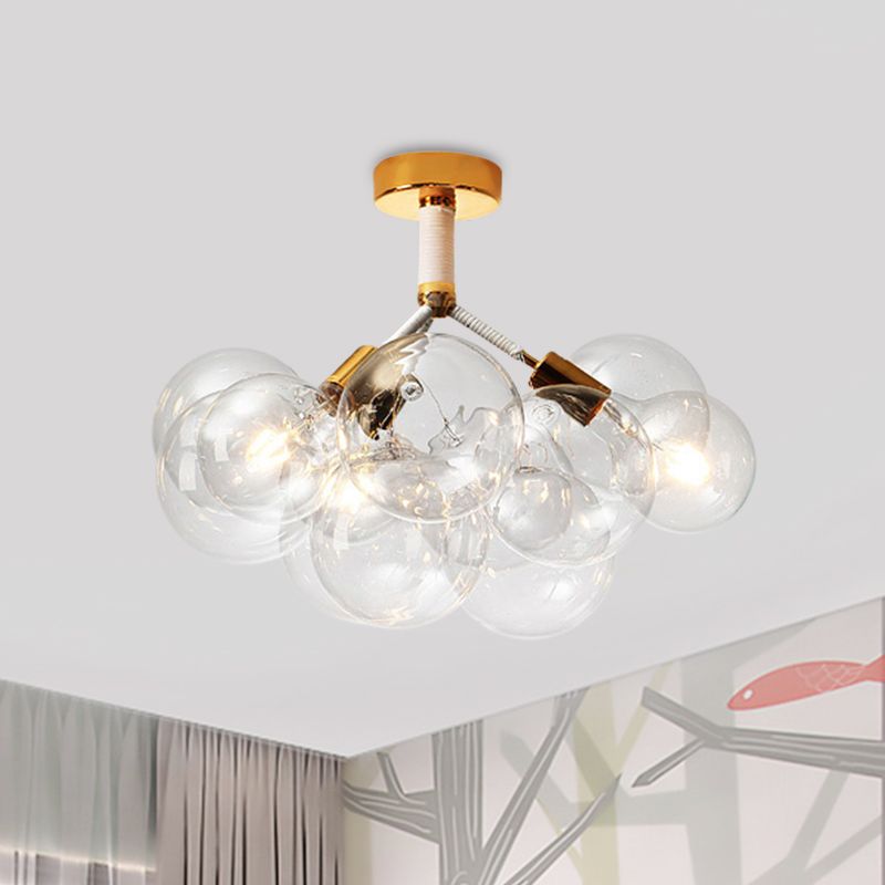 Valentina modern glass globe ceiling light fixture