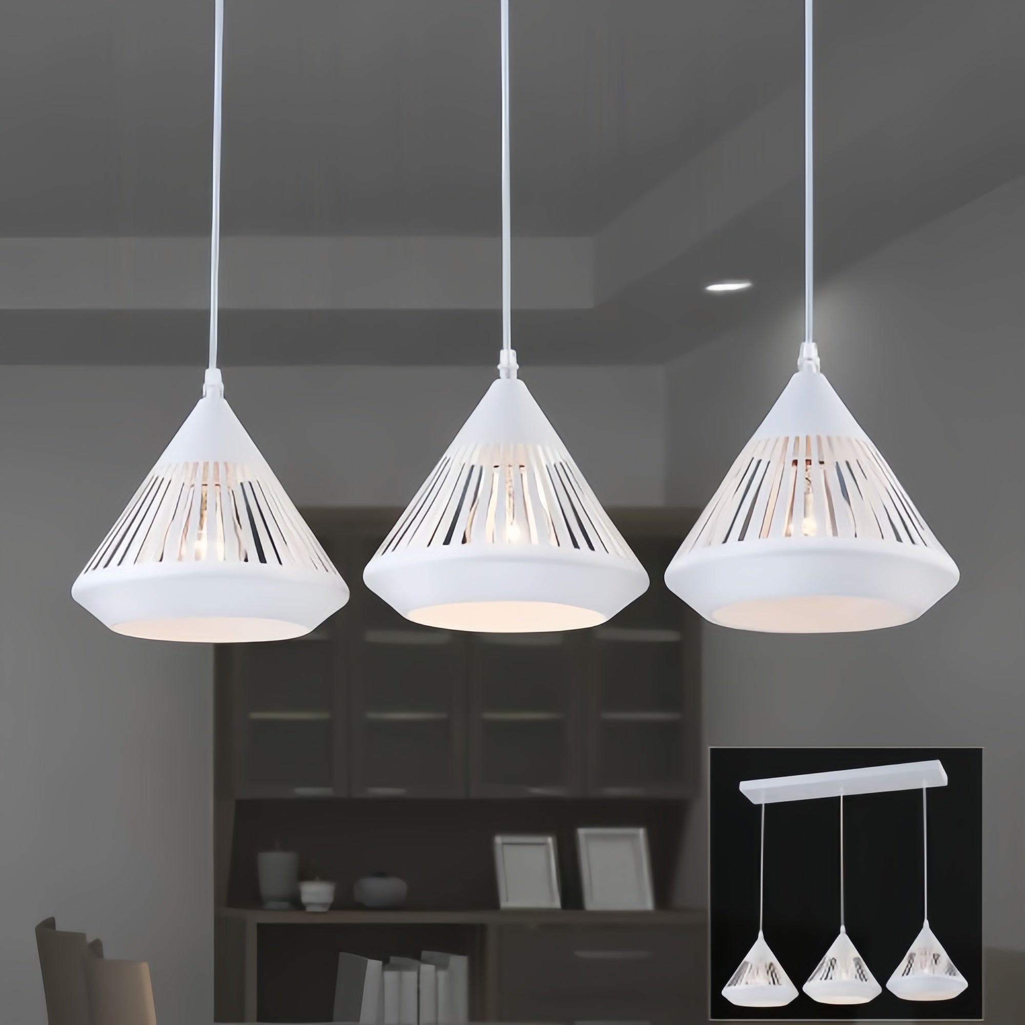 Nazifa Modern Minimalist Pendant Light Metal Black Bedroom/Bar
