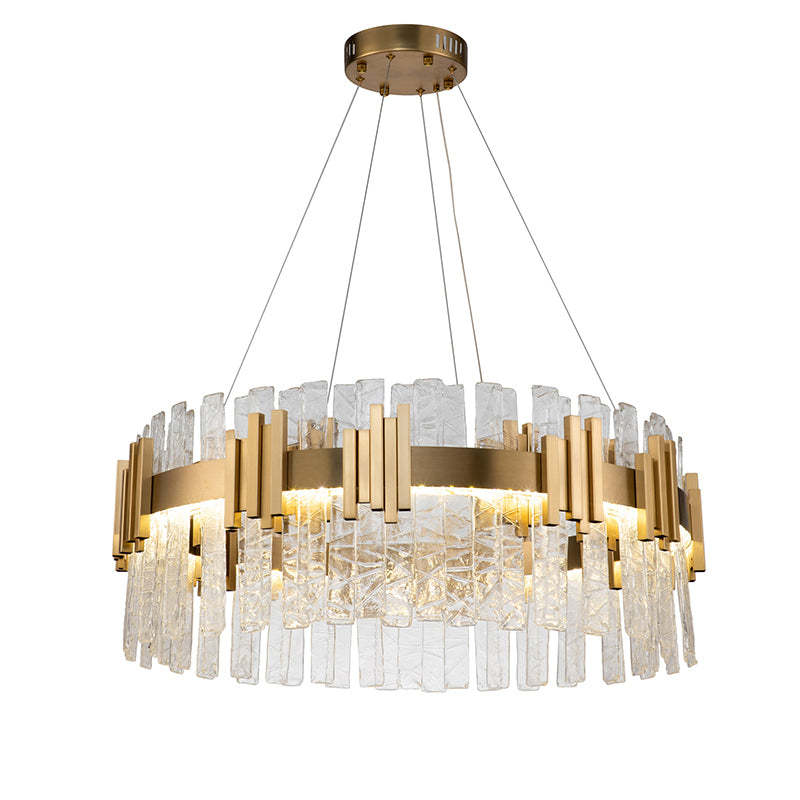 Marilyn Mid Century Iron & Glass Chandelier Circle