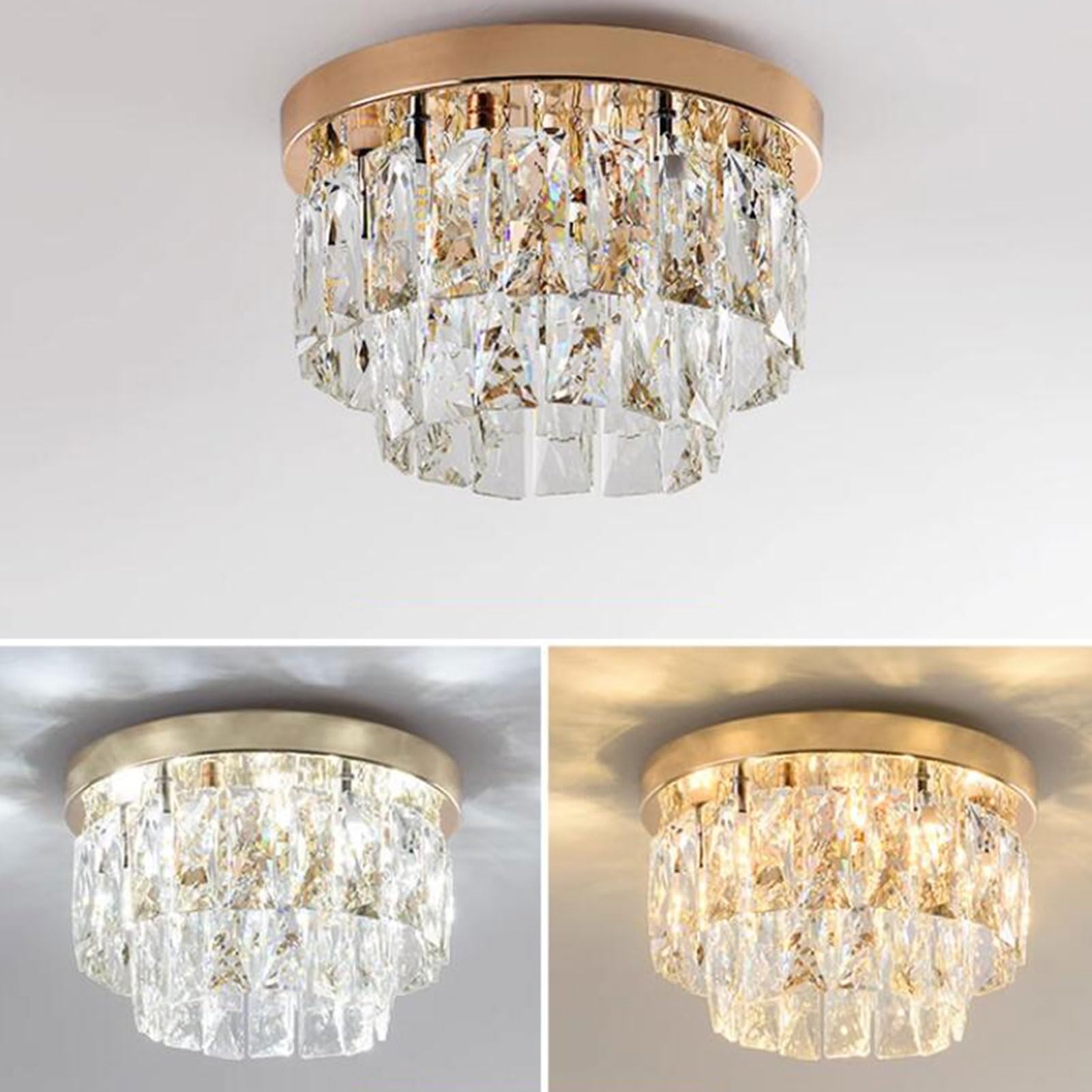 Kristy Luxury Round LED Flush Mount Ceiling Light Living Room Bedroom Studyroom