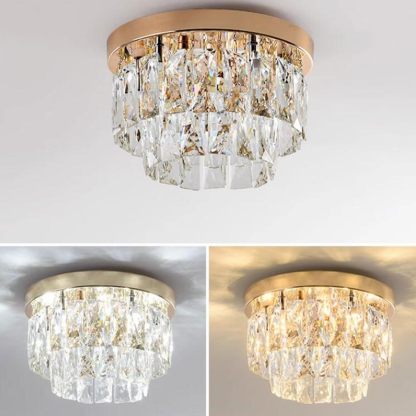 Kristy Luxury Round LED Flush Mount Ceiling Light Living Room Bedroom Studyroom