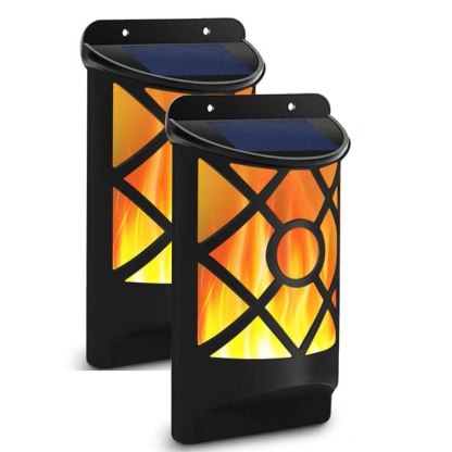 Sumait Waterproof LED Flickering Flame Solar Wall Lamp
