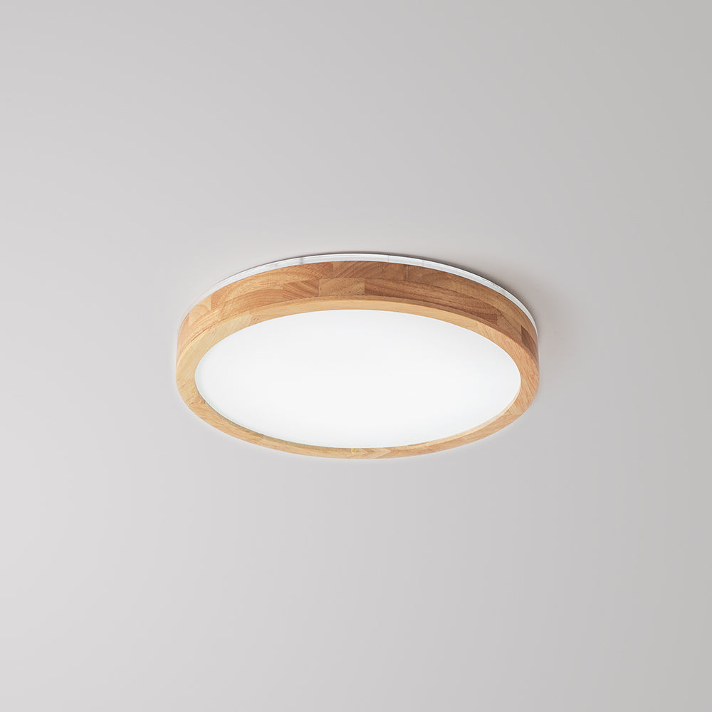 Ozawa Nordic Wood Flush Mount Ceiling Light