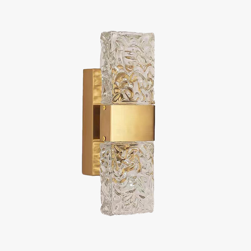 Kajetan Modern Rectangular Metal Wall Lamp, Gold