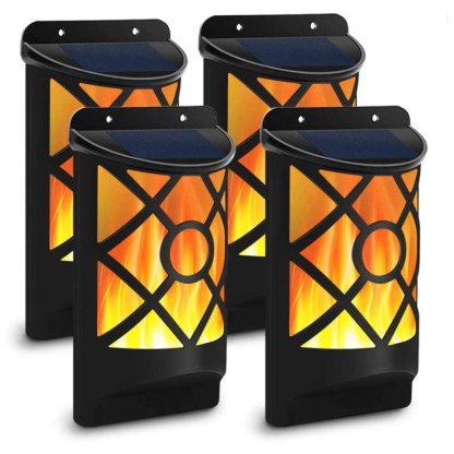 Sumait Waterproof LED Flickering Flame Solar Wall Lamp