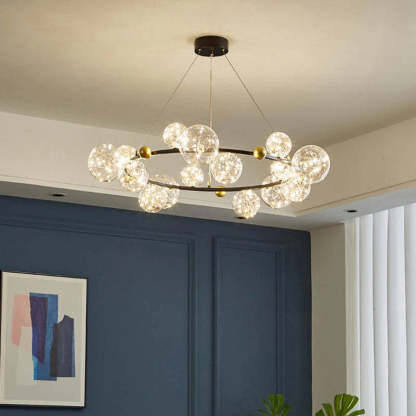 Valentina Art Deco  Luminous Sphere Cluster Glass  Pendant Light